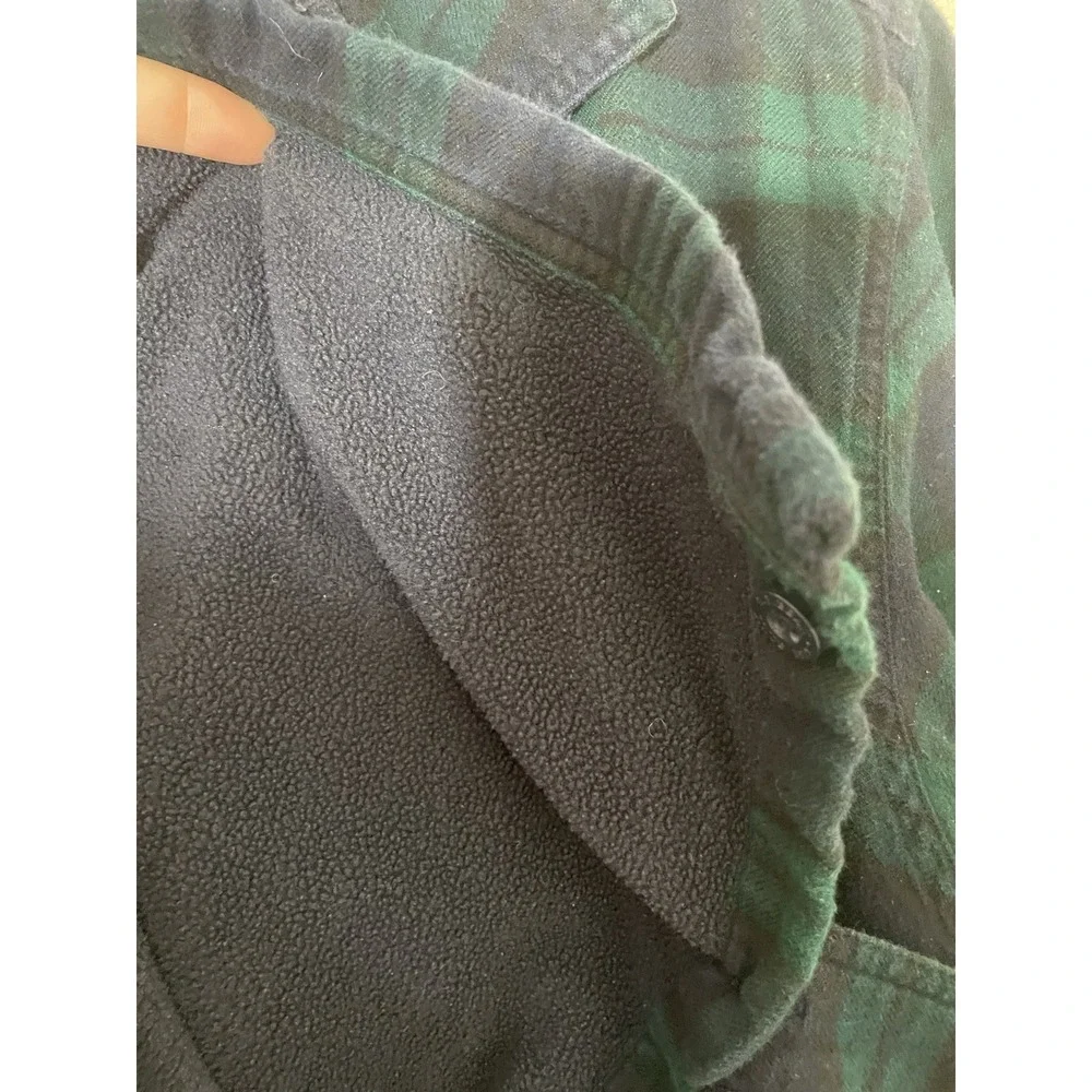 Vintage L.L.Bean Shirt‎ Jacket Mens Large Tall Fleece Lined Flannel 90s Workwear